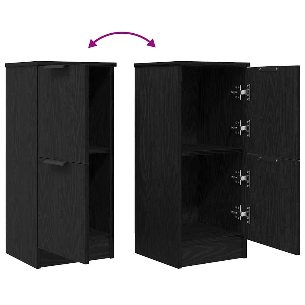 Buffet 2 pcs Carvalho preto 30 x 30 x 70 cm Madeira processada