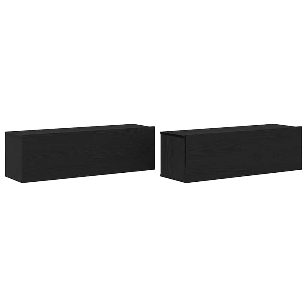 Gabinete para TV 2 pcs Preto 100 x 30 x 30 cm