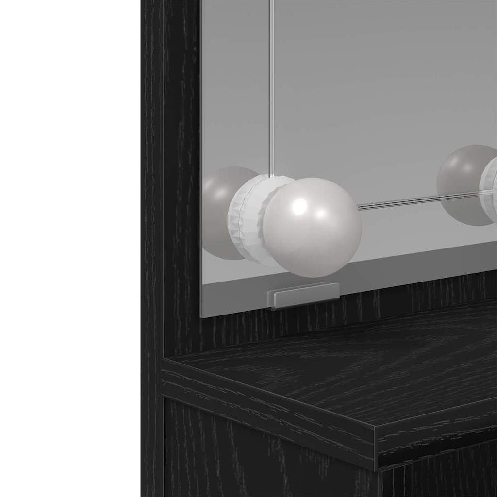 Mesa de vestir com gaveta Carvalho preto 86.5 x 35 x 136 cm