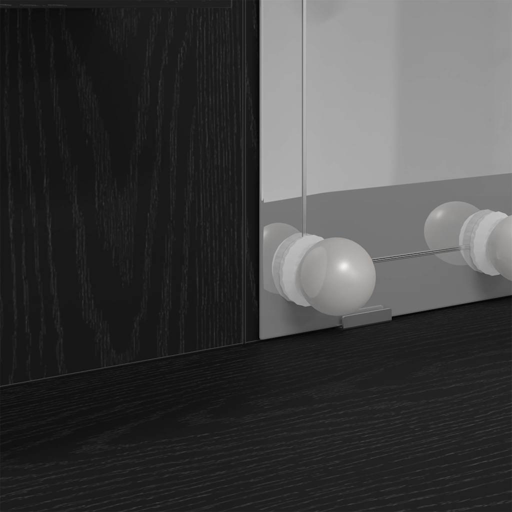 Mesa de vestir com gaveta Carvalho preto 96 x 40 x 142 cm