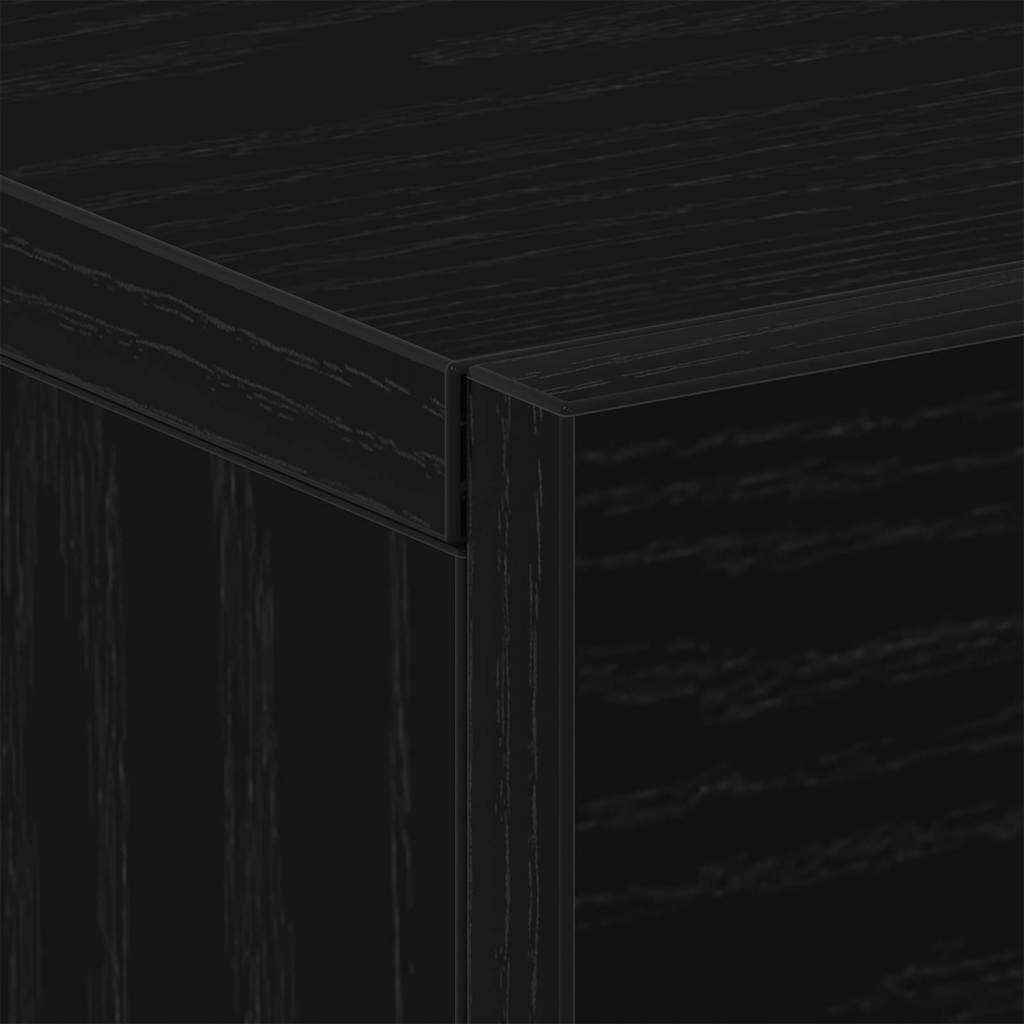 Armário de Cama Montado na Parede 2 pcs Carvalho preto