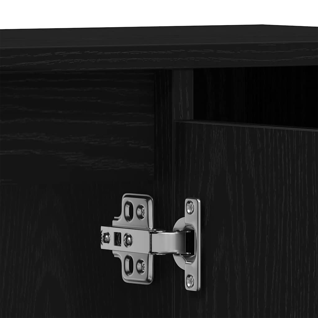 Armário de pia carvalho preto 80x33x60 cm madeira projetada