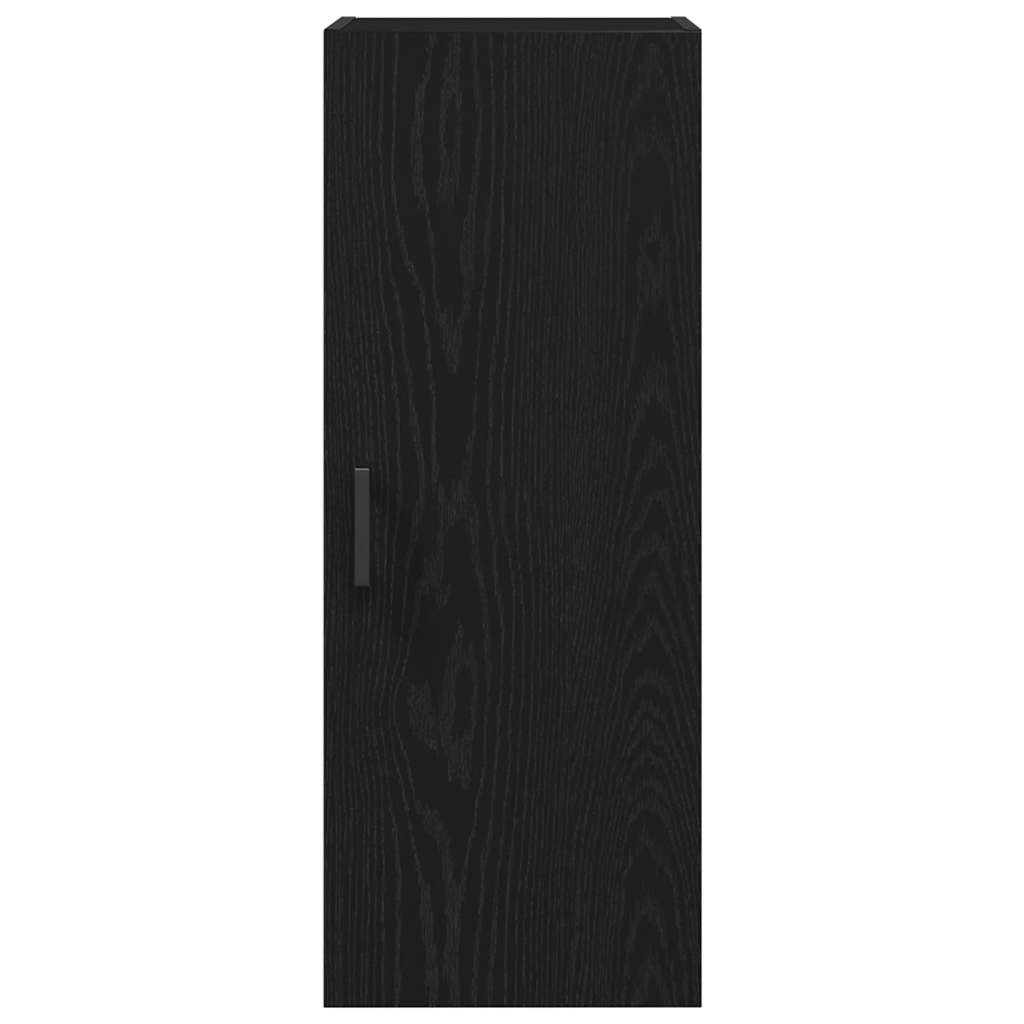 Armário de parede carvalho preto 34,5x34x90 cm madeira projetada