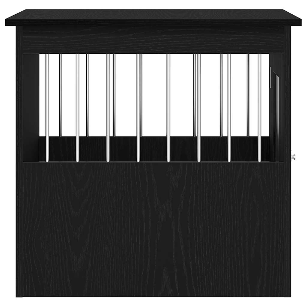 Móveis para caixa de transporte de cães em carvalho preto 45x62x59 cm Madeira projetada