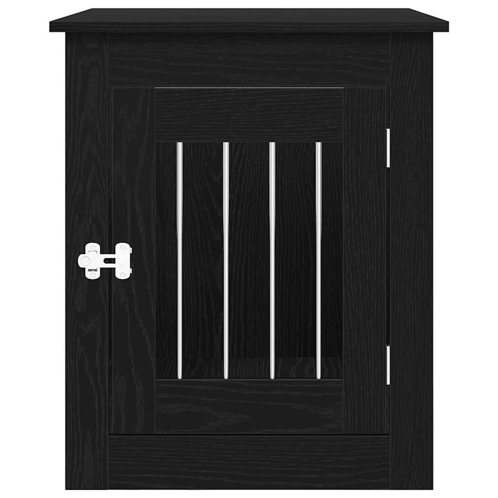 Móveis para Caixa de Transporte para Cães Carvalho Preto 55x75x65 cm Madeira Engenheirada