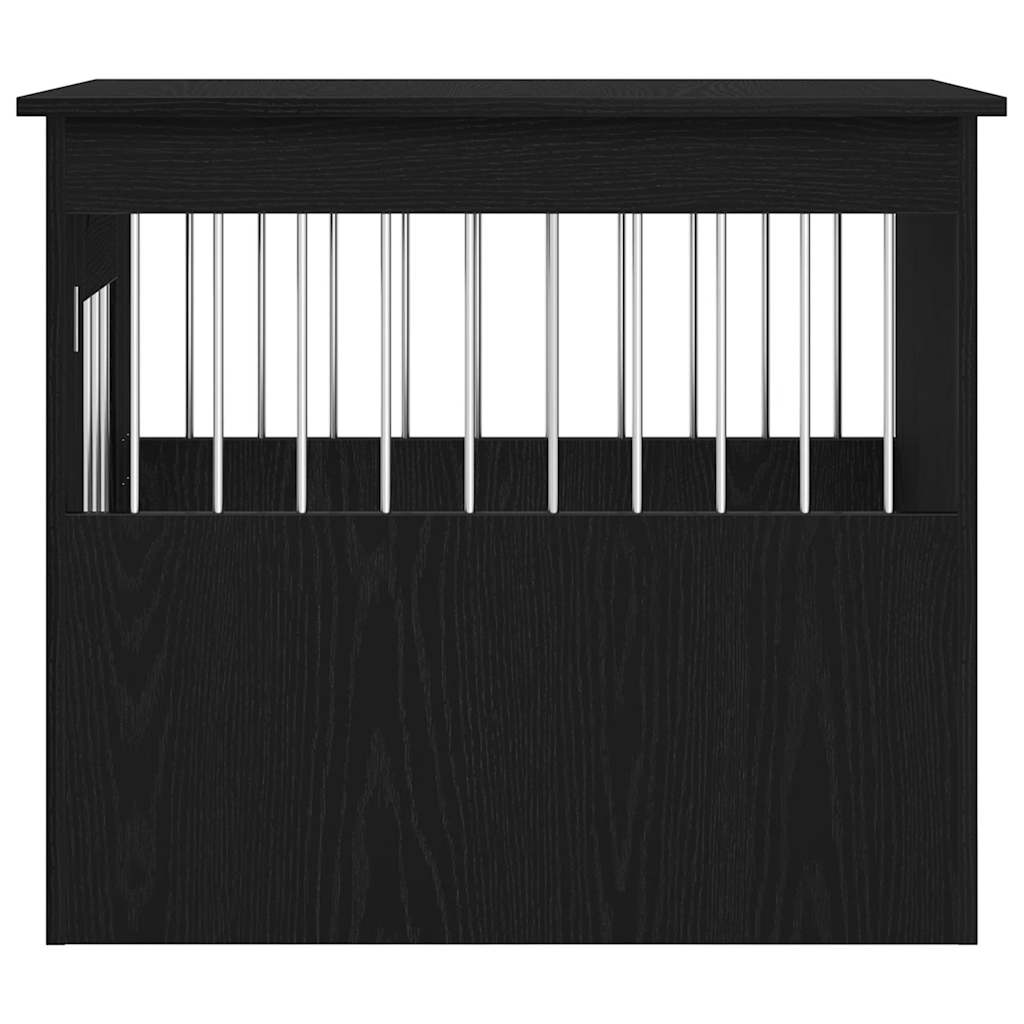 Móveis para Caixa de Transporte para Cães Carvalho Preto 55x75x65 cm Madeira Engenheirada