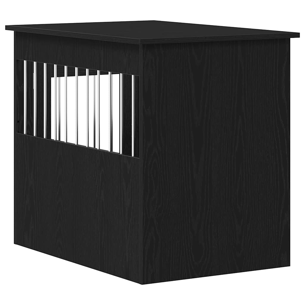 Móveis para Caixa de Transporte para Cães Carvalho Preto 55x80x68 cm Madeira Engenheirada