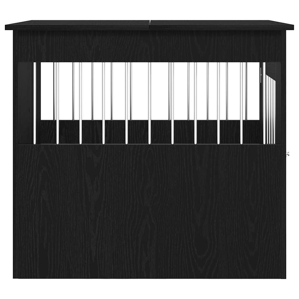 Caixa para cães em carvalho preto 64,5x80x71 cm Madeira projetada