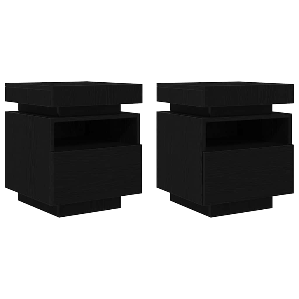 Armário de Canto 2 pcs Carvalho preto 40 x 39 x 48.5 cm