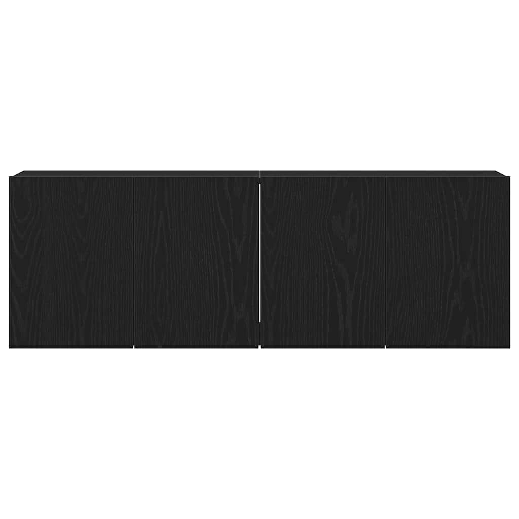 Armários de TV 2 peças carvalho preto 120x30x41 cm madeira projetada