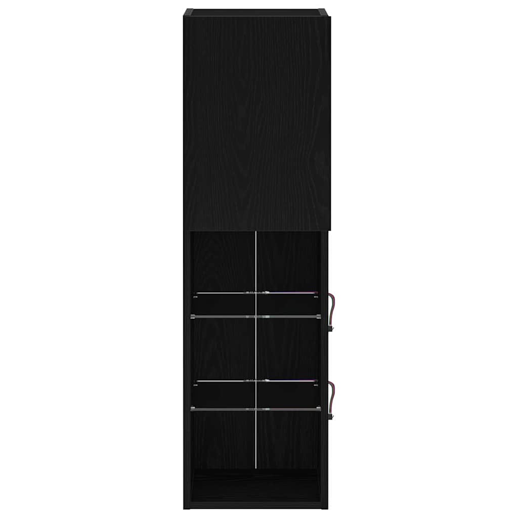 Gabinete para TV 2 pcs Preto 30.5 x 30 x 102 cm