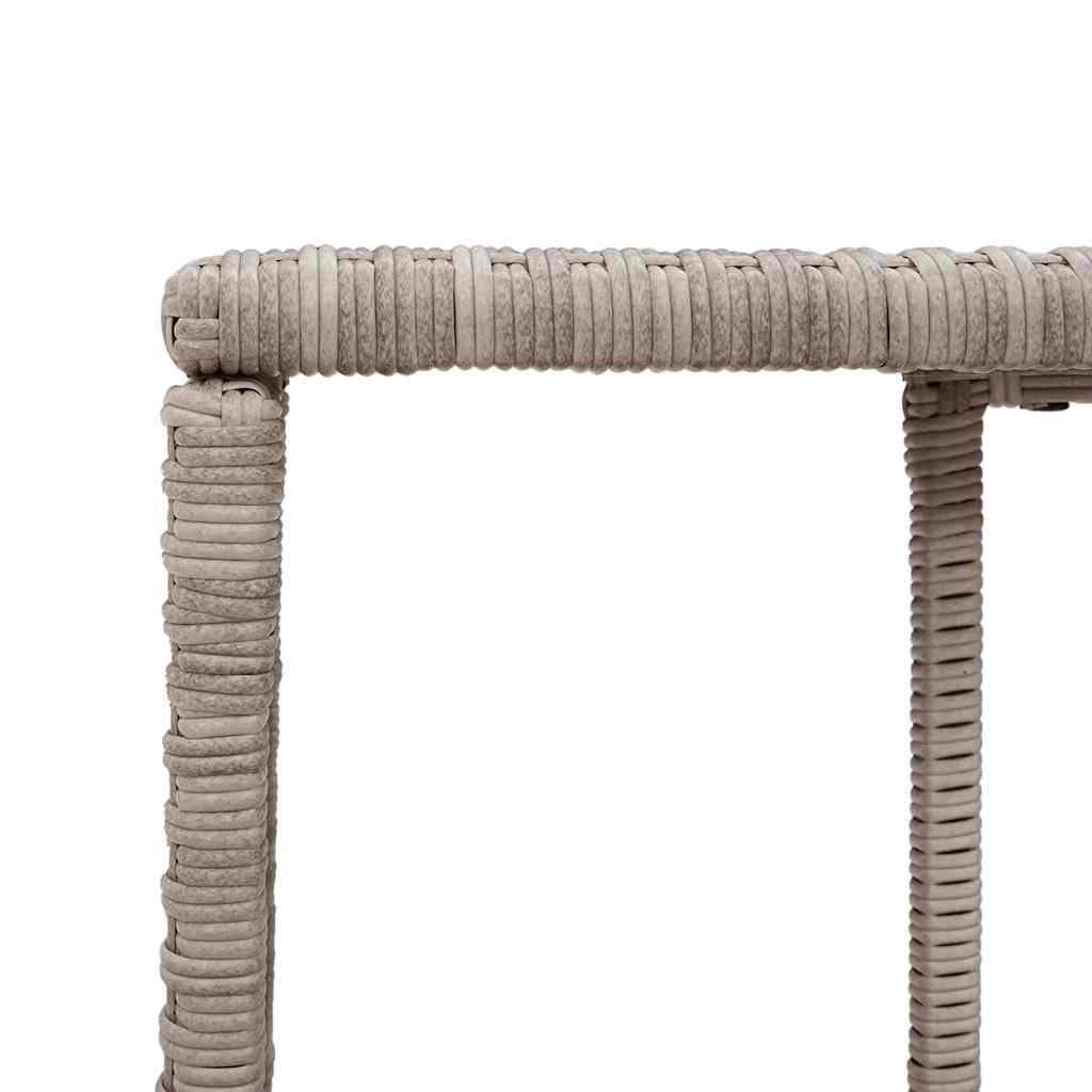 10 pcs conj. sofás jardim com almofadões vime PE cinzento-claro