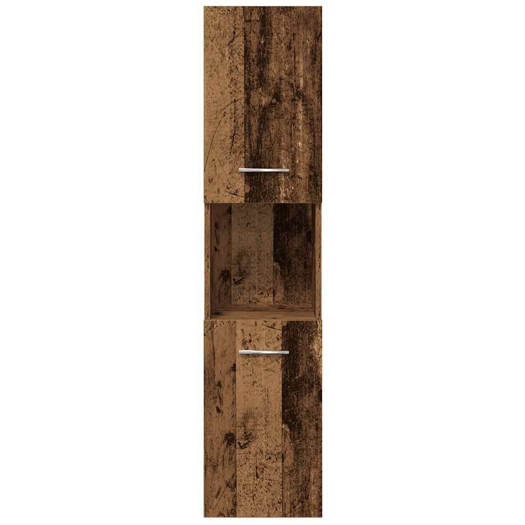 4 pcs conj. móveis casa banho derivados madeira madeira velha