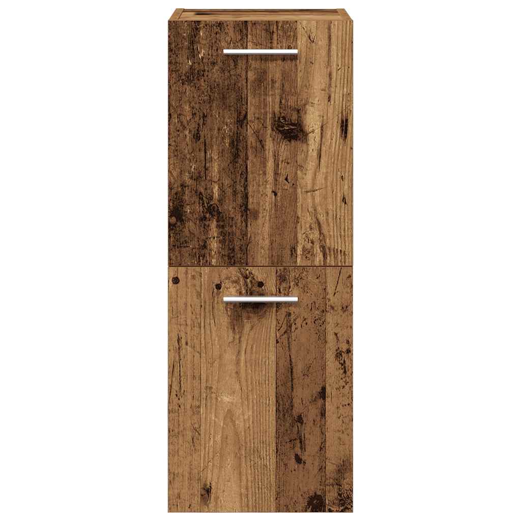 5 pcs conj. móveis casa banho derivados madeira madeira velha