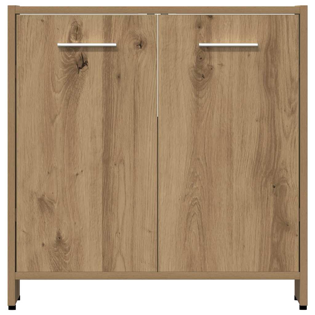 4 pcs móveis de casa de banho deriv. madeira carvalho artisiano