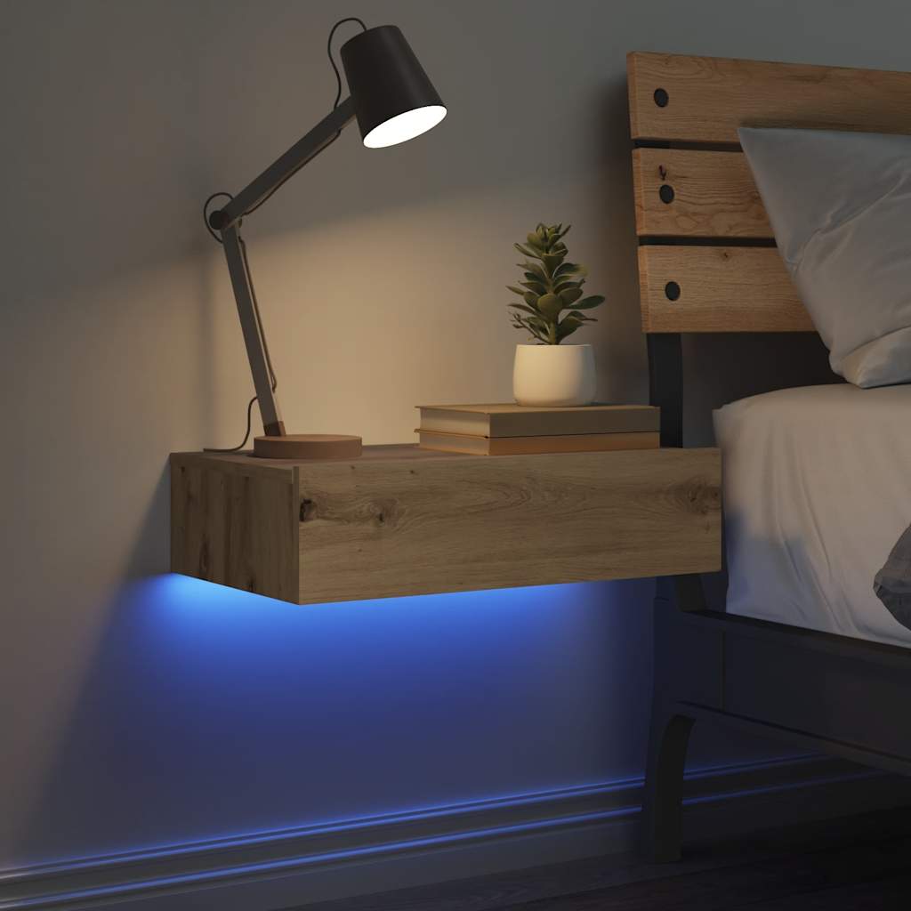 Mesa de cabeceira em carvalho artesanal 60x35 cm