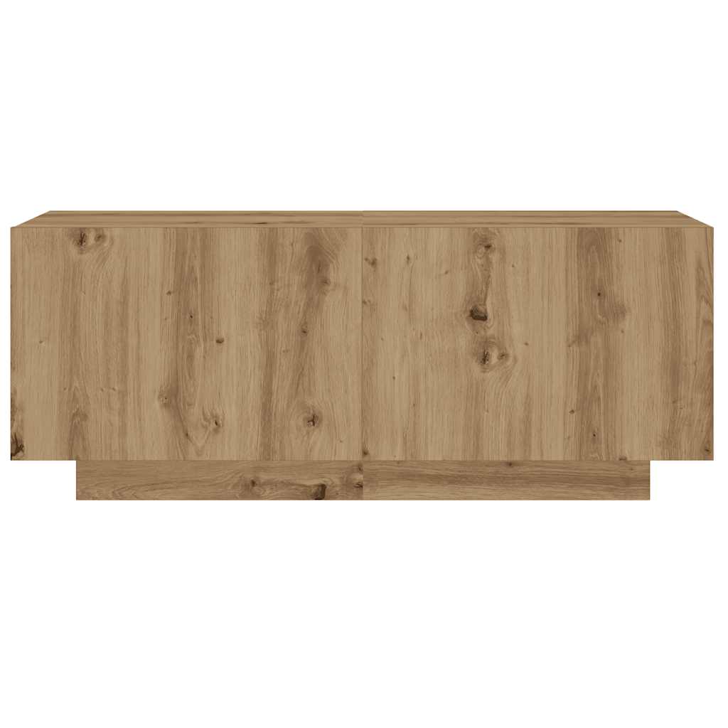 Móvel de TV com luzes LED derivados madeira carvalho artisiano