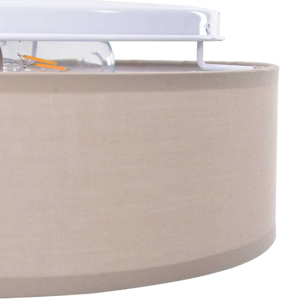 Lâmpada de teto Cinzento-acastanhado 30 x 13.5 cm tecido