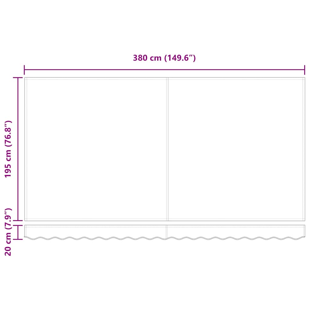 Tecido de substituição para toldo Amarelo e branco 400 x 200 cm