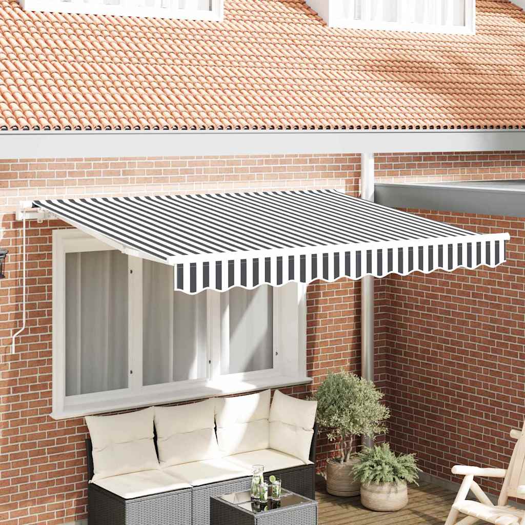 Tecido de substituição para toldo Antracite e branco
