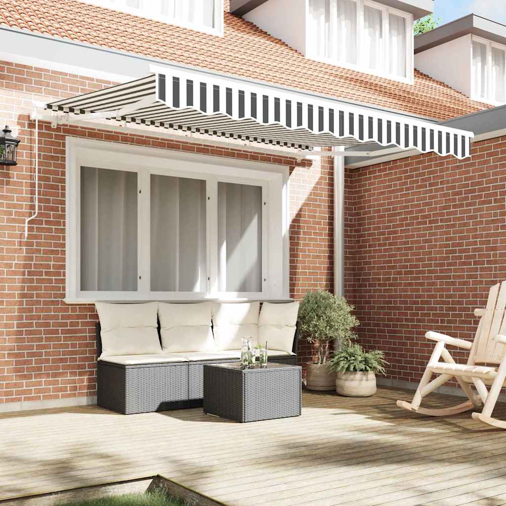 Tecido de substituição para toldo Antracite e branco