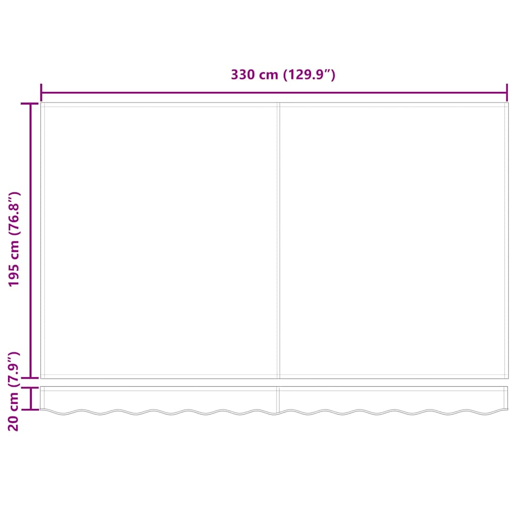 Tecido de substituição para toldo Antracite e branco