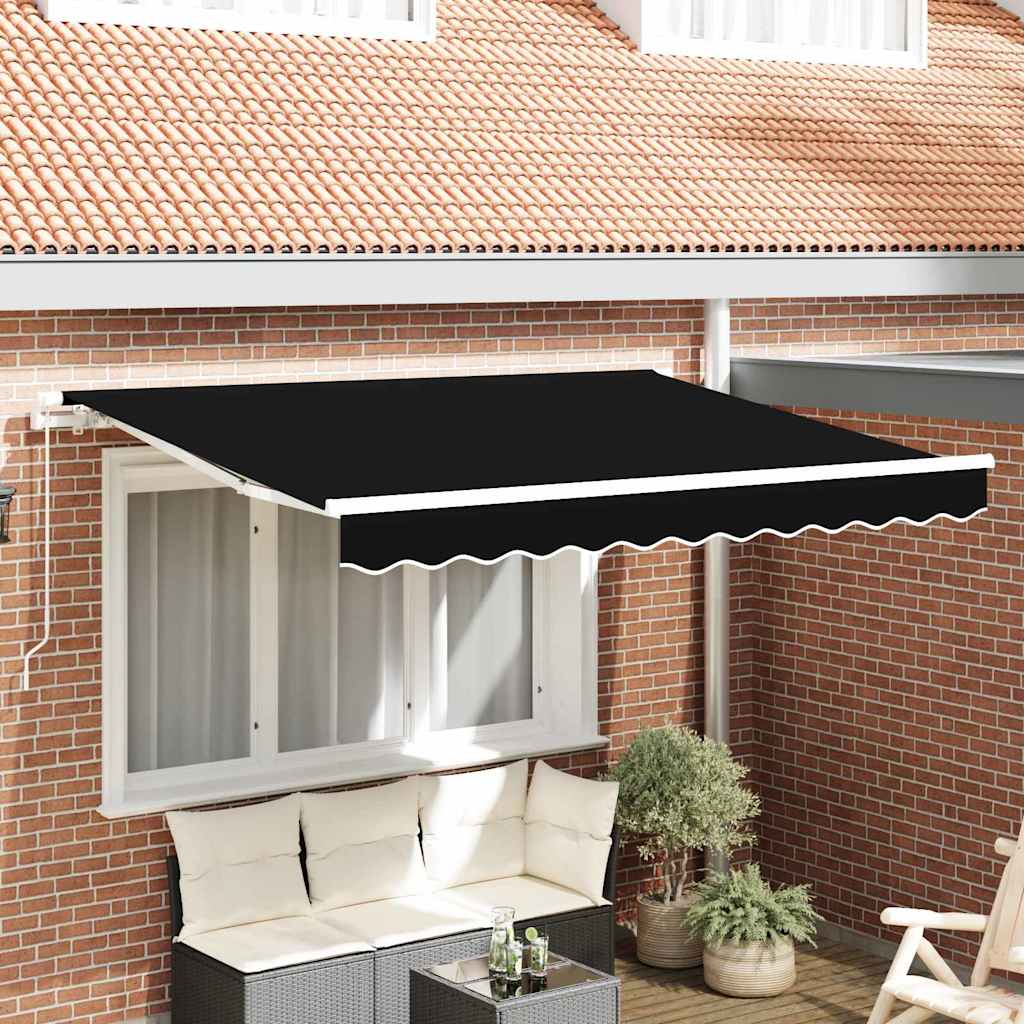 Tecido de substituição para toldo Preto 350 x 250 cm lona