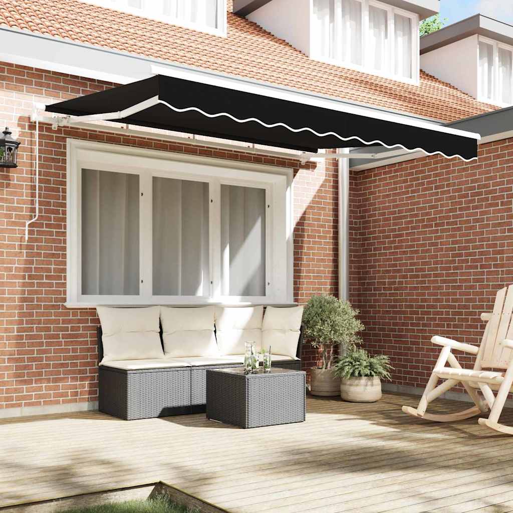Tecido de substituição para toldo Preto 350 x 250 cm lona