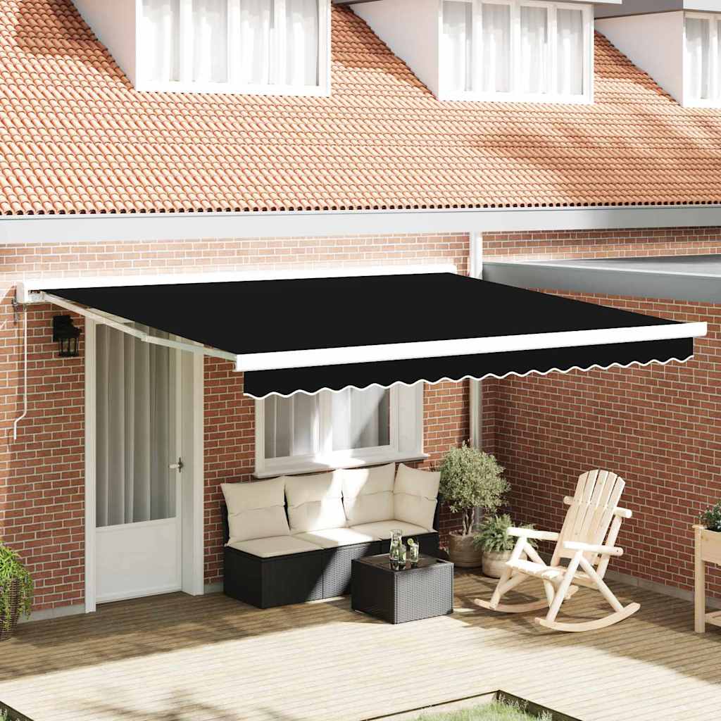 Tecido de substituição para toldo Preto 400 × 300 cm lona