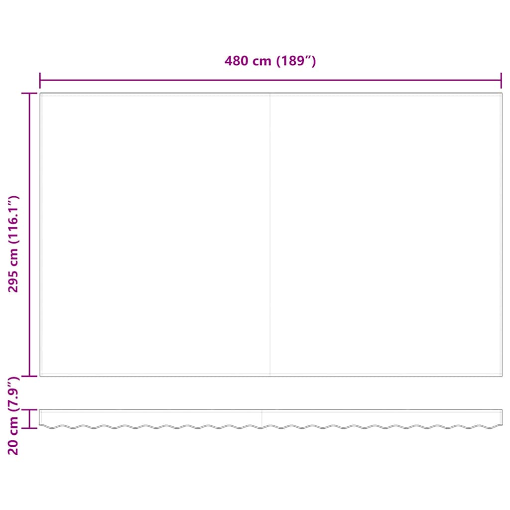 Tecido de substituição para toldo Branco 500 × 300 cm lona