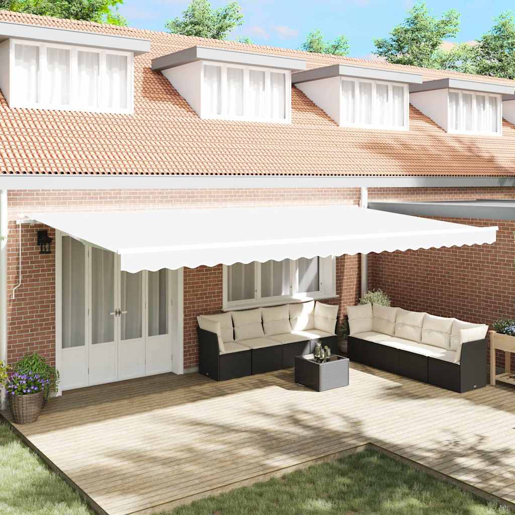 Tecido de substituição para toldo Branco 600 × 300 cm lona