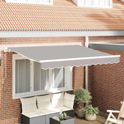Tecido de substituição para toldo Cinzento-claro 350 x 250 cm