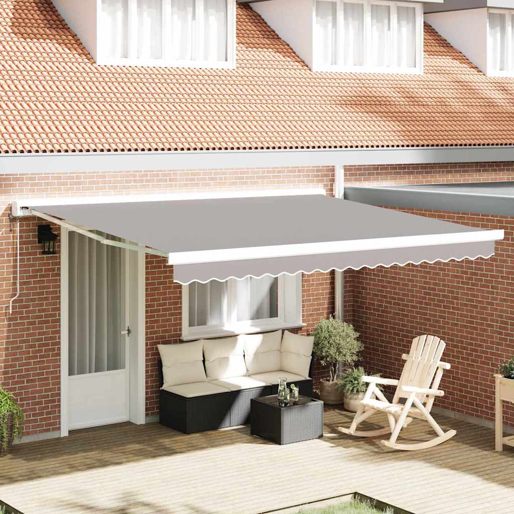 Tecido de substituição para toldo Cinzento-claro 400 × 300 cm
