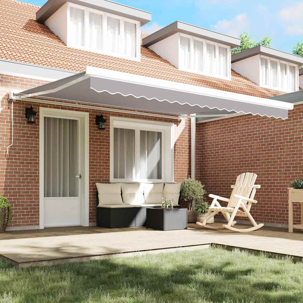 Tecido de substituição para toldo Cinzento-claro 400 × 350 cm