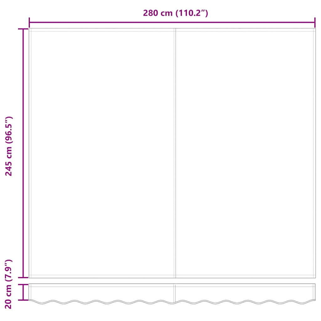 Tecido de substituição para toldo Vermelho 300 x 250 cm lona