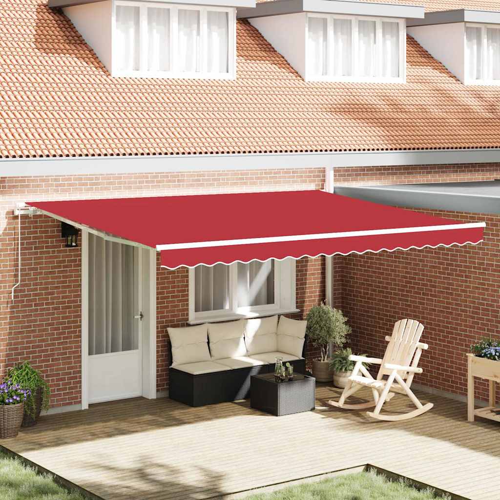 Tecido de substituição para toldo Vermelho 450 × 300 cm lona