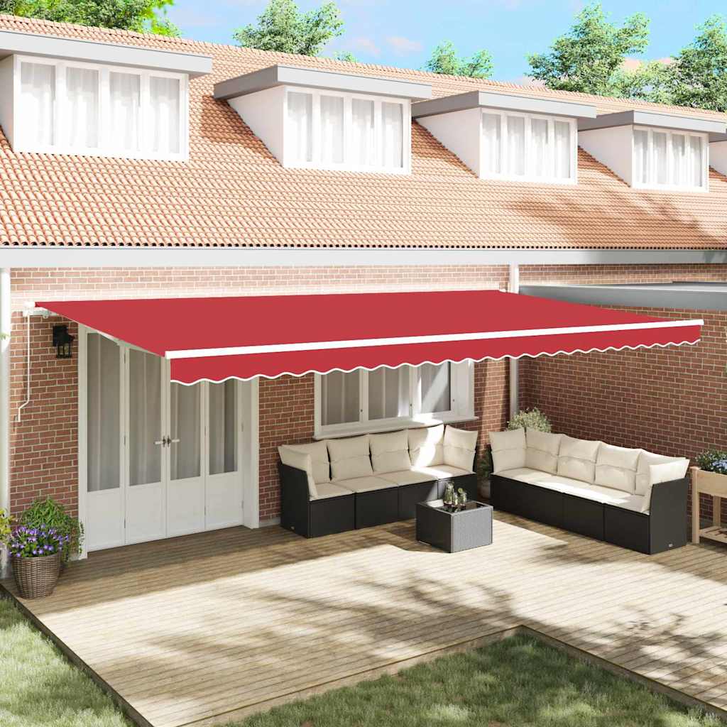 Tecido de substituição para toldo Vermelho 600 × 300 cm lona
