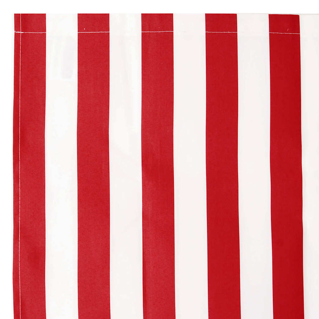 Tecido de substituição para toldo Vermelho e branco 10 x 1.6 m