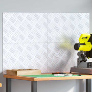 Placas xadrez 4 pcs Prateado 50 x 30 cm Alumínio