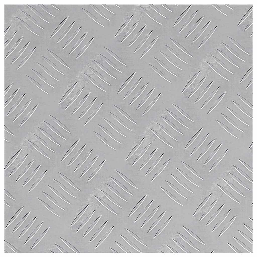 Placas xadrez 4 pcs Prateado 40 x 40 cm Alumínio