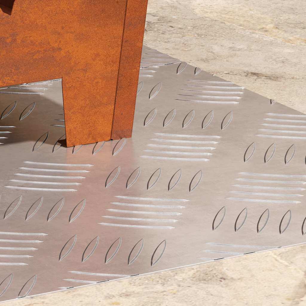 Placas xadrez 2 pcs Prateado 60 x 40 cm Alumínio