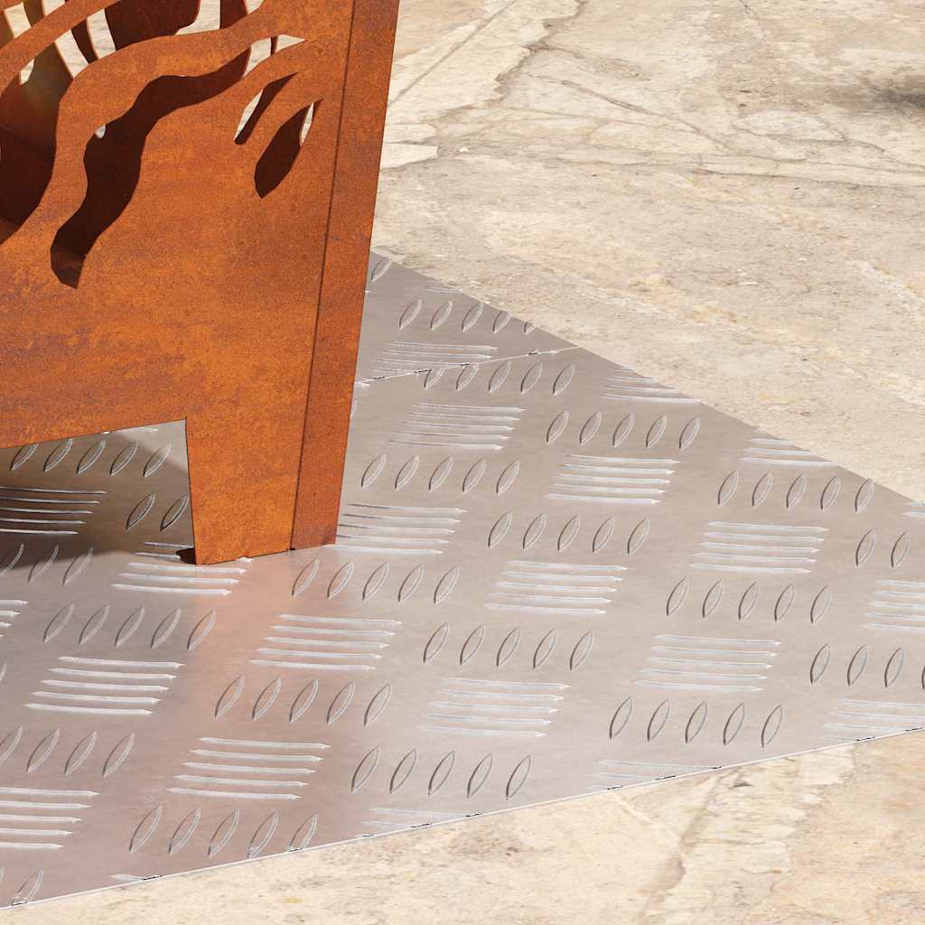 Placas xadrez 2 pcs Prateado 70 x 40 cm Alumínio