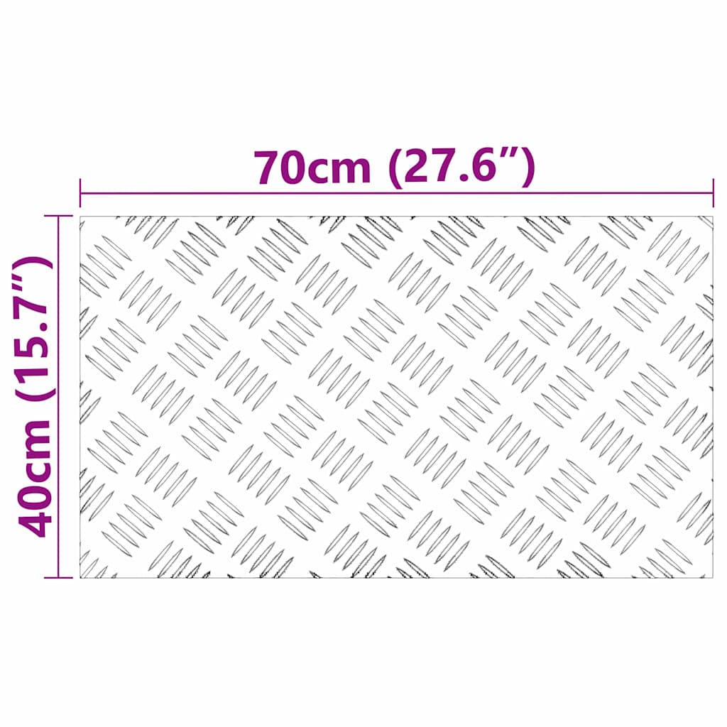 Placas xadrez 2 pcs Prateado 70 x 40 cm Alumínio