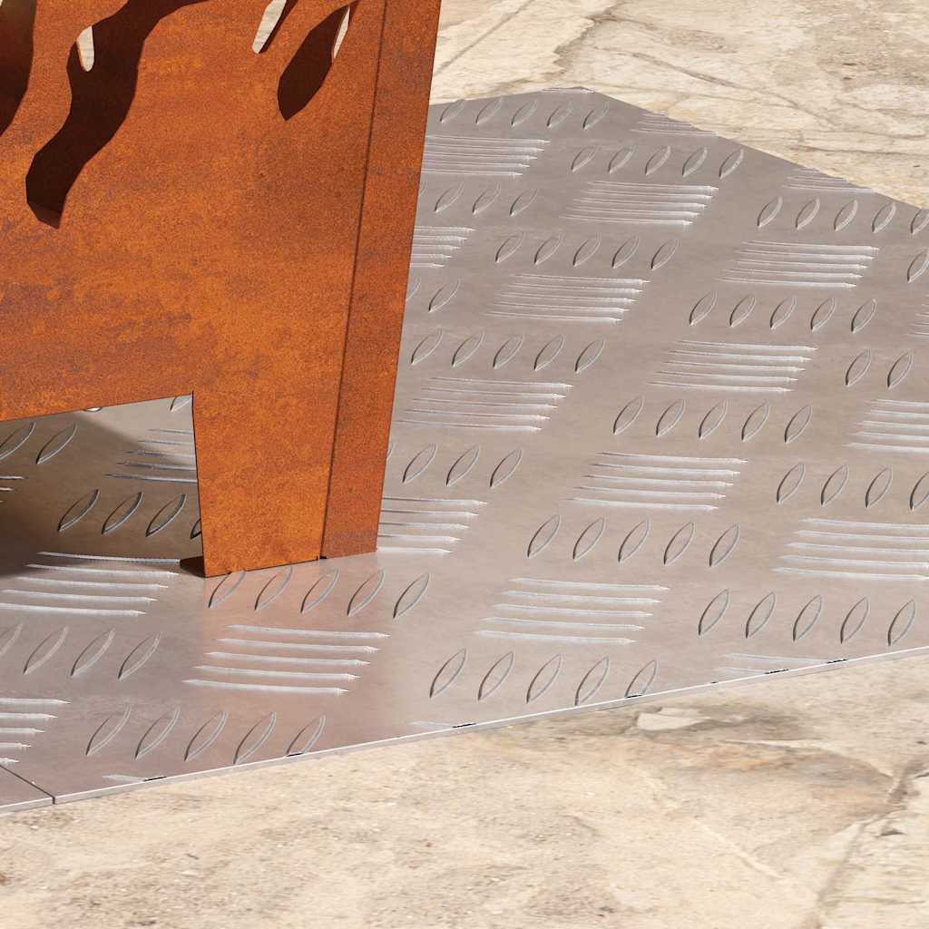 Placas xadrez 2 pcs Prateado 60 x 50 cm Alumínio