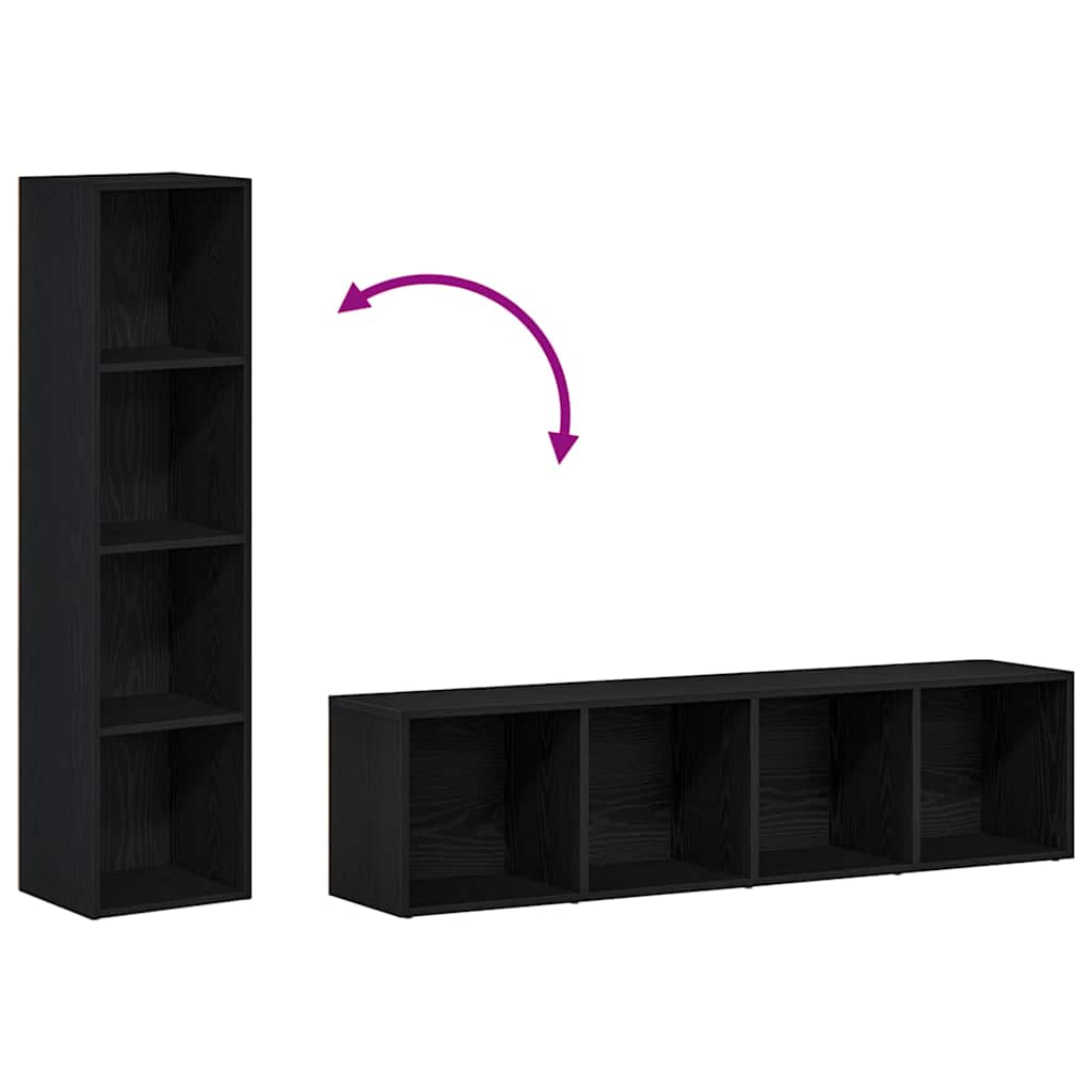 Estante 36x30x143 cm derivados de madeira carvalho preto