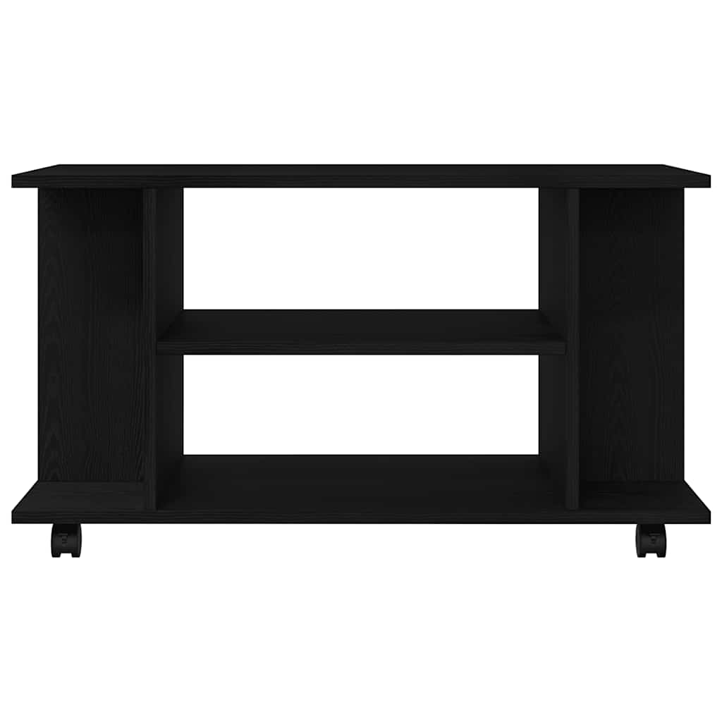 Móvel TV com rodas 80x40x45cm deriv. madeira carvalho preto