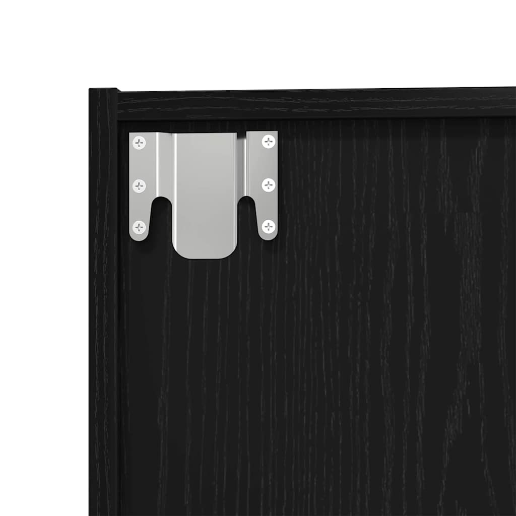 Gabinete de Livros Carvalho Preto 143 x 30 x 36 cm