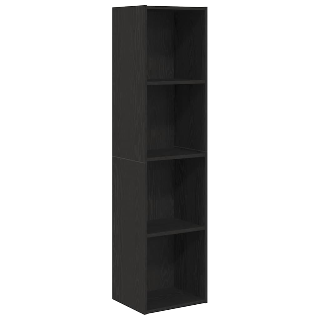 Gabinete de Livros Carvalho Preto 143 x 30 x 36 cm