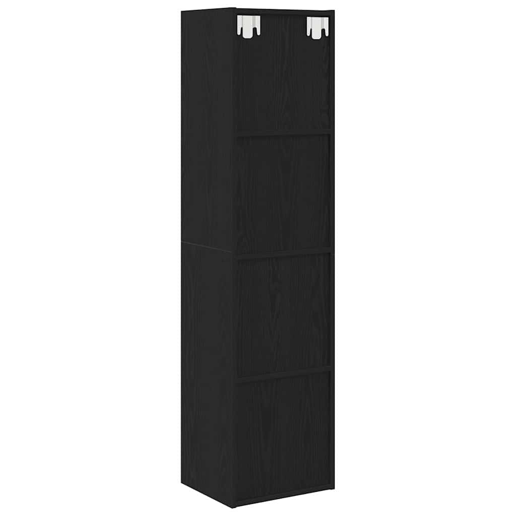 Gabinete de Livros Carvalho Preto 143 x 30 x 36 cm