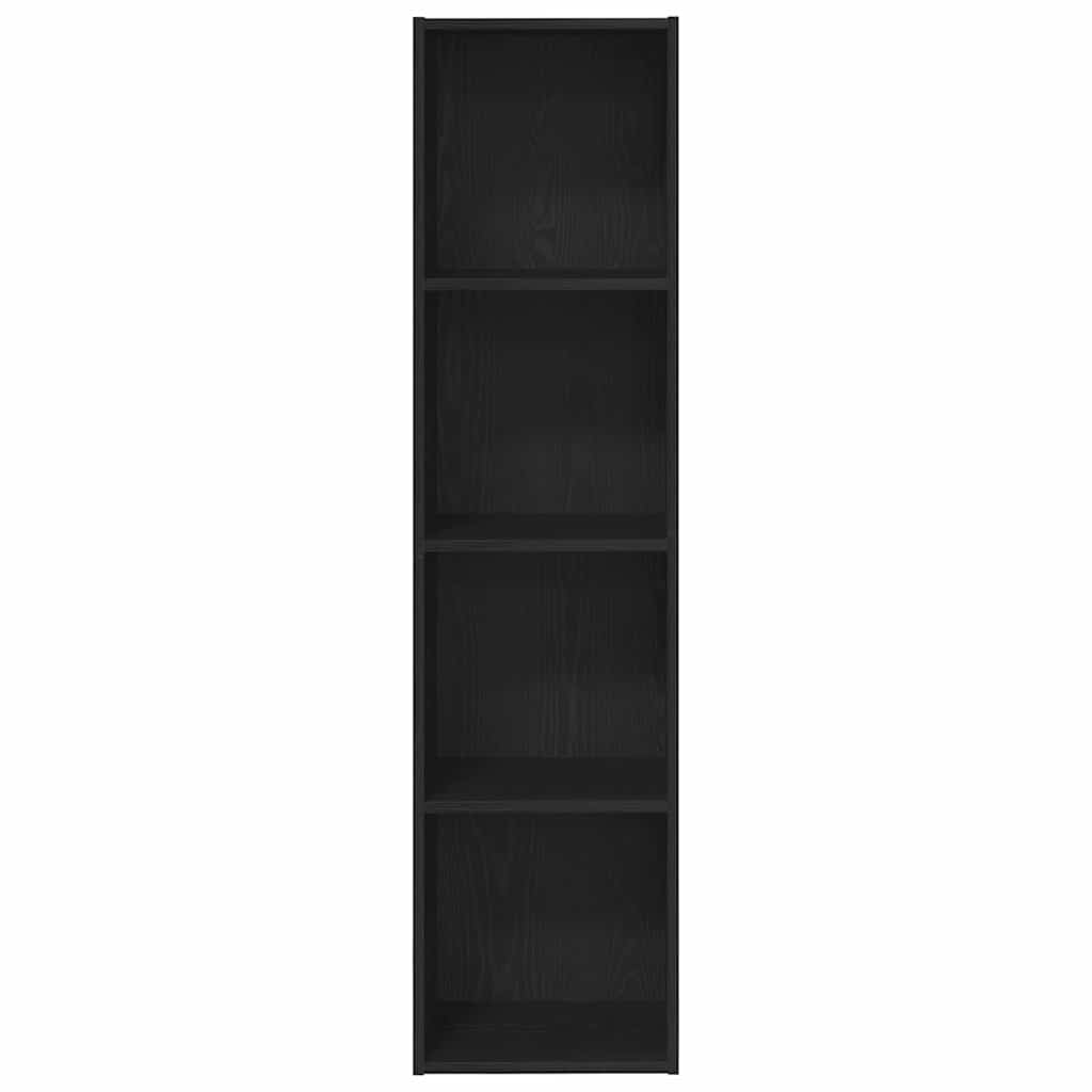 Gabinete de Livros Carvalho Preto 143 x 30 x 36 cm